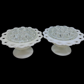 2 vintage blomsteroppsatsboller