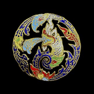 Vintage emalje cloisonné brosje